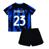 Inter Milan Nicolo Barella #23 Hemmadräkt Barn 2023-24 Kortärmad (+ Korta byxor)